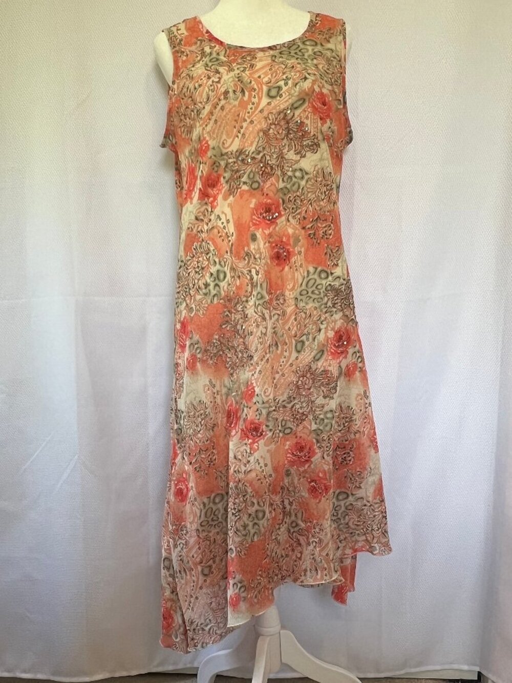Giorgio Fiorlini Collection Floral Sleeveless Midi Dress